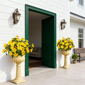 Brlita realistic yellow petunias add detailed charm to porches and windows.