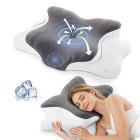 BRO cervical pillow with widened armrest supports side sleeping comfort