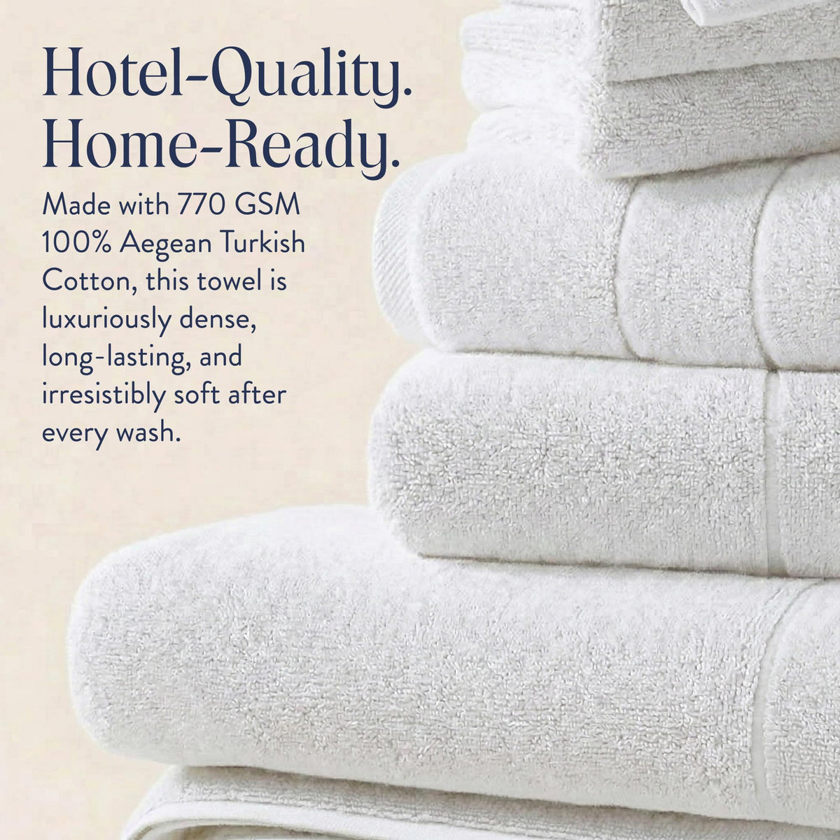 Brooklinen premium towels are machine washable and stay plush with proper care.