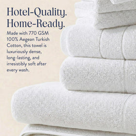 Brooklinen premium towels are machine washable and stay plush with proper care.