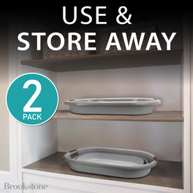 Brookstone comfort non-slip grip handles for easy carrying.