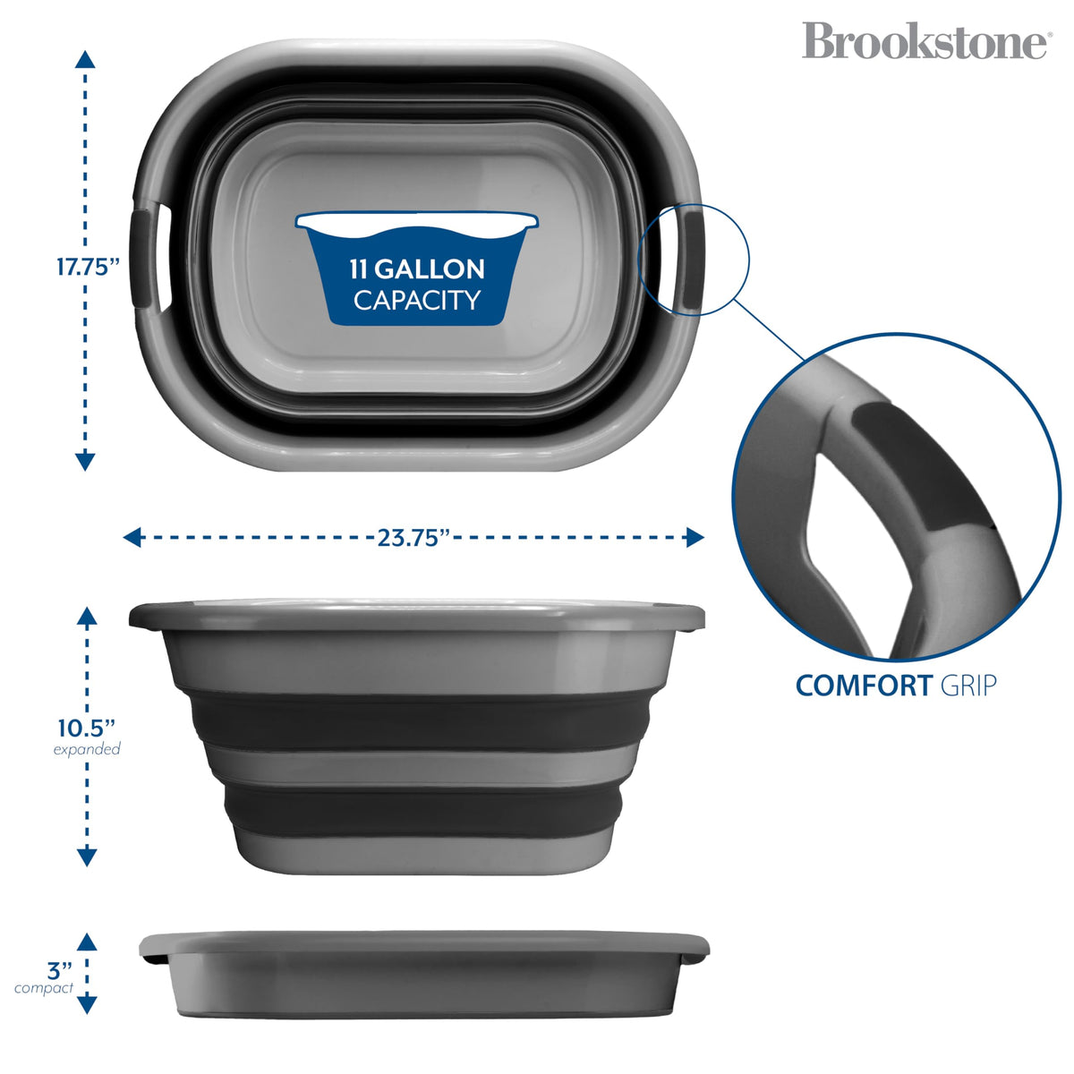 Brookstone dark grey two-pack ready for bedrooms or laundry.