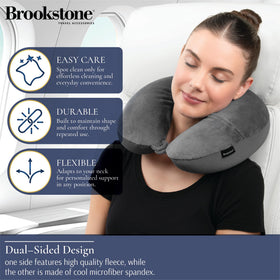 Brookstone microbead neck pillow close-up of microbeads showing supportive contour
