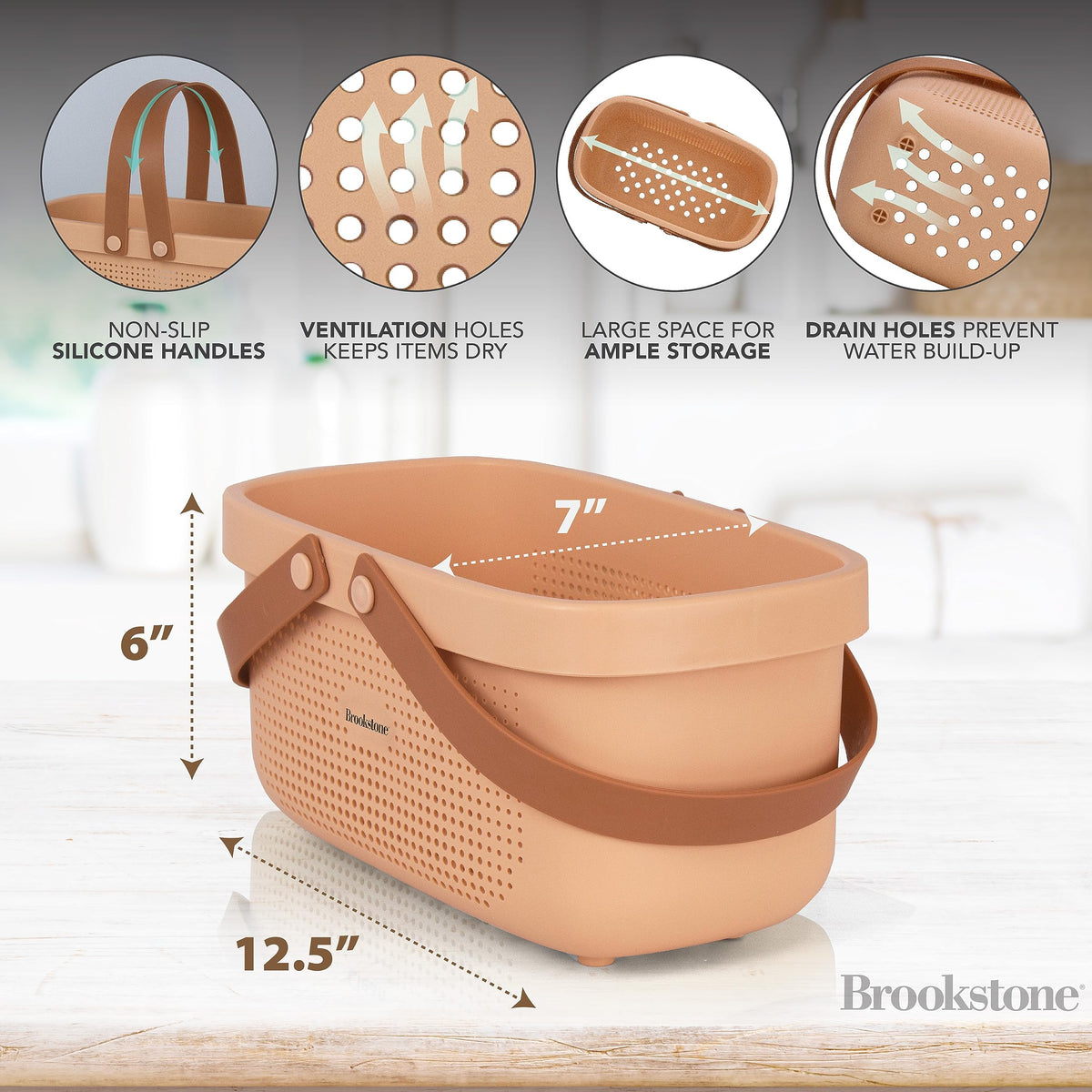 Brookstone Versatile kitchen use, doubles as an everyday organizer.