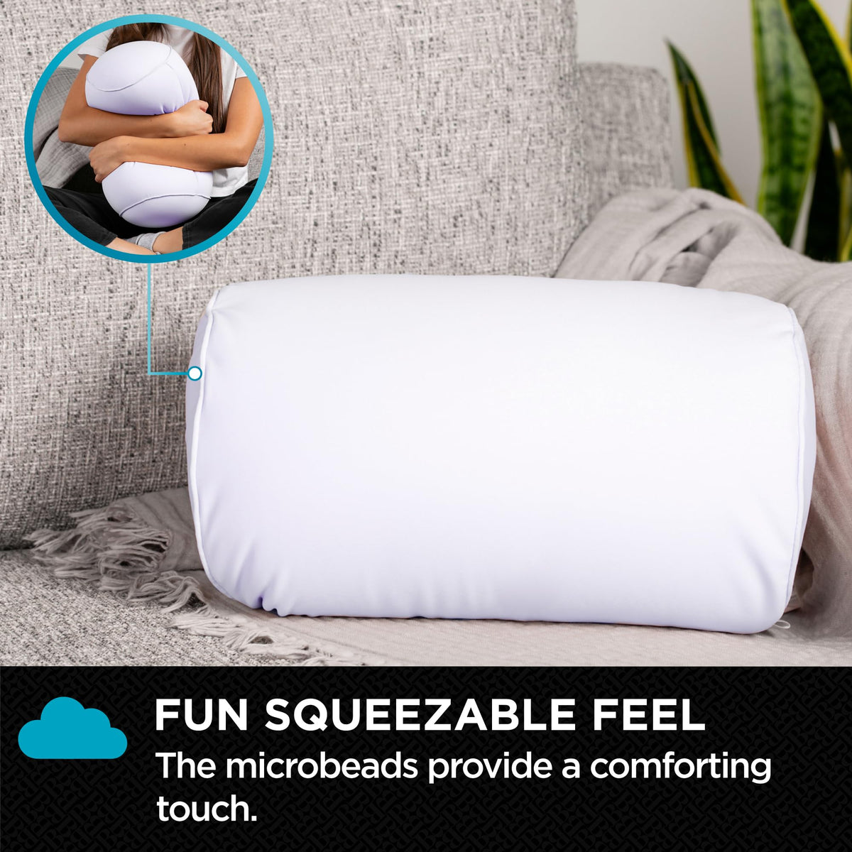 Soft nylon-spandex shell of Brookstone FOM Cushion is easy to spot-clean.