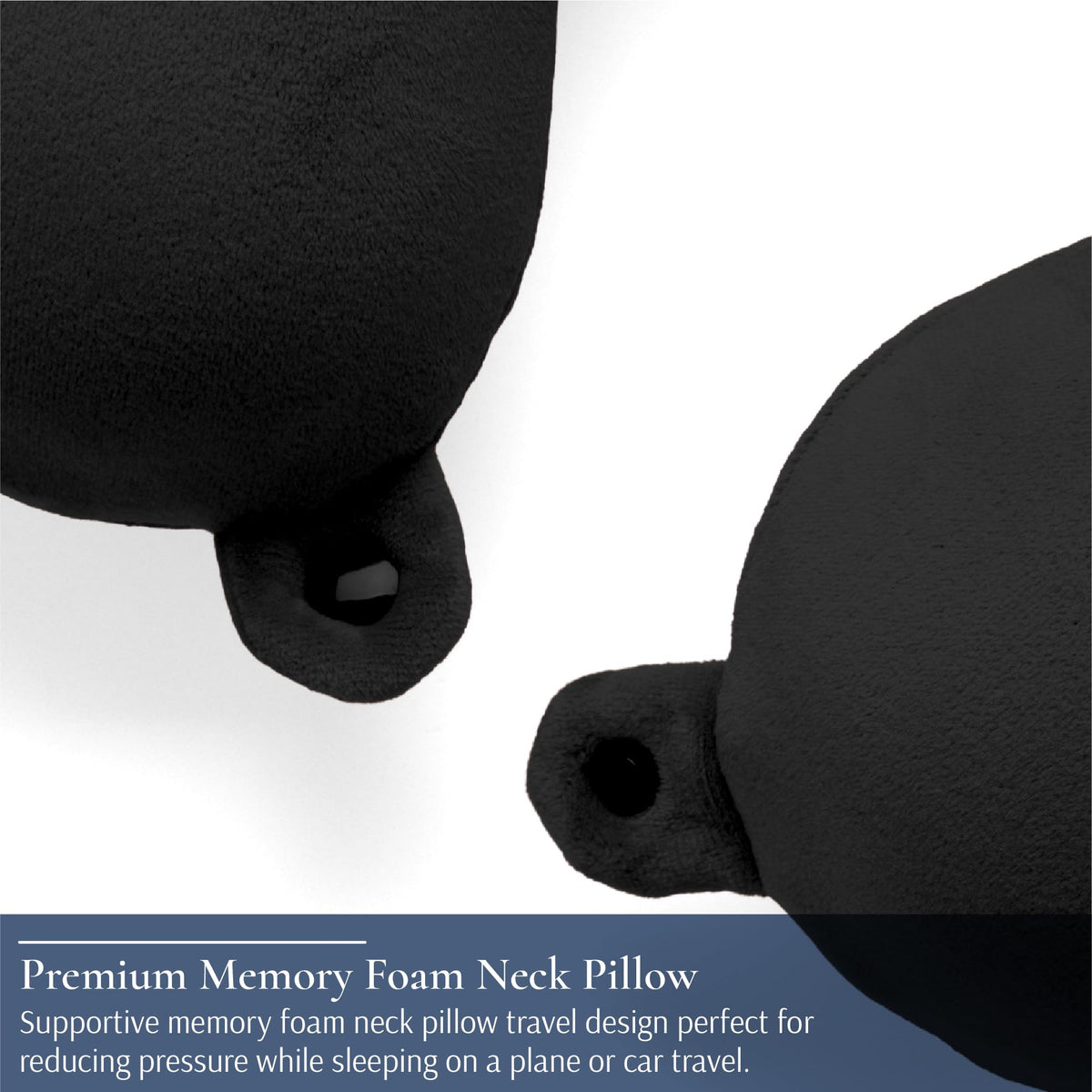 Brookstone Travel Neck Pillow washable removable cover for easy care on the go.