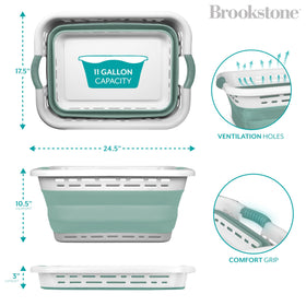 Brookstone BPA-free plastic basket offers safe, durable use.
