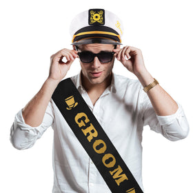 Brosash groom sunglasses side print for vibrant party photos