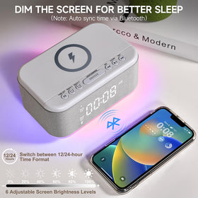 Broserengy Tech alarm clock dimmer display adapts to lighting
