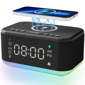 Broserengy Tech alarm clock speaker with wireless charging for a clutter-free morning