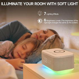 Broserengy Tech wake-up light gradually brightens with sound for a gentle start.