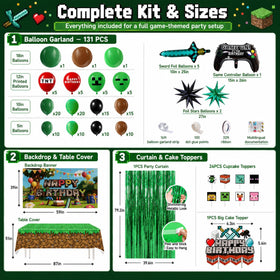 Brovelie Green Star balloons brighten the scene with vibrant gaming vibes.