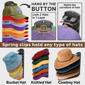 BRUBEQO hat rack with screws for secure drywall or wood mounting