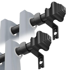 Brunttype curtain rod 36-78 inch matte black with adjustable span for versatile windows