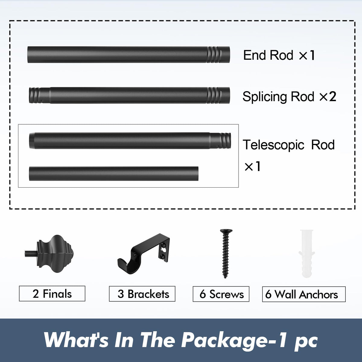 Brunttype living room setup with matte black curtain rod elevating decor