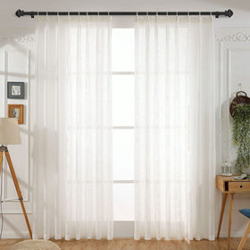 Brunttype curtain rod packaging includes brackets, screws, and anchors