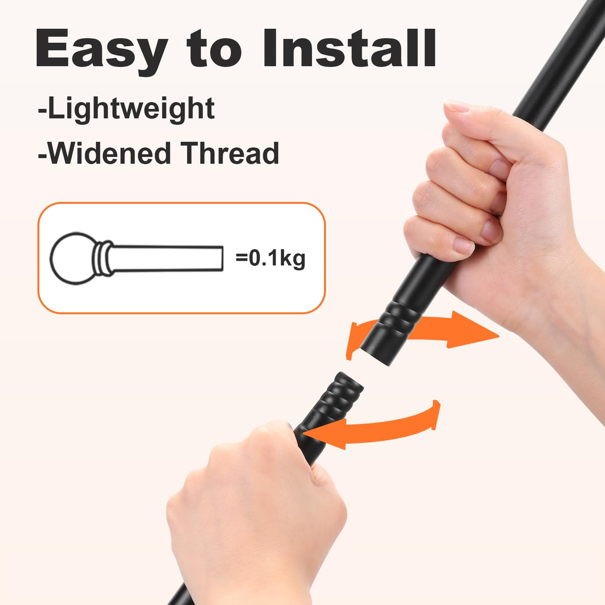 Brunttype lightweight construction with widened threads for easy installation
