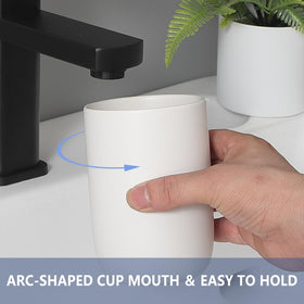 BSDISP two-cup set used for toothpaste and toothbrush organization.