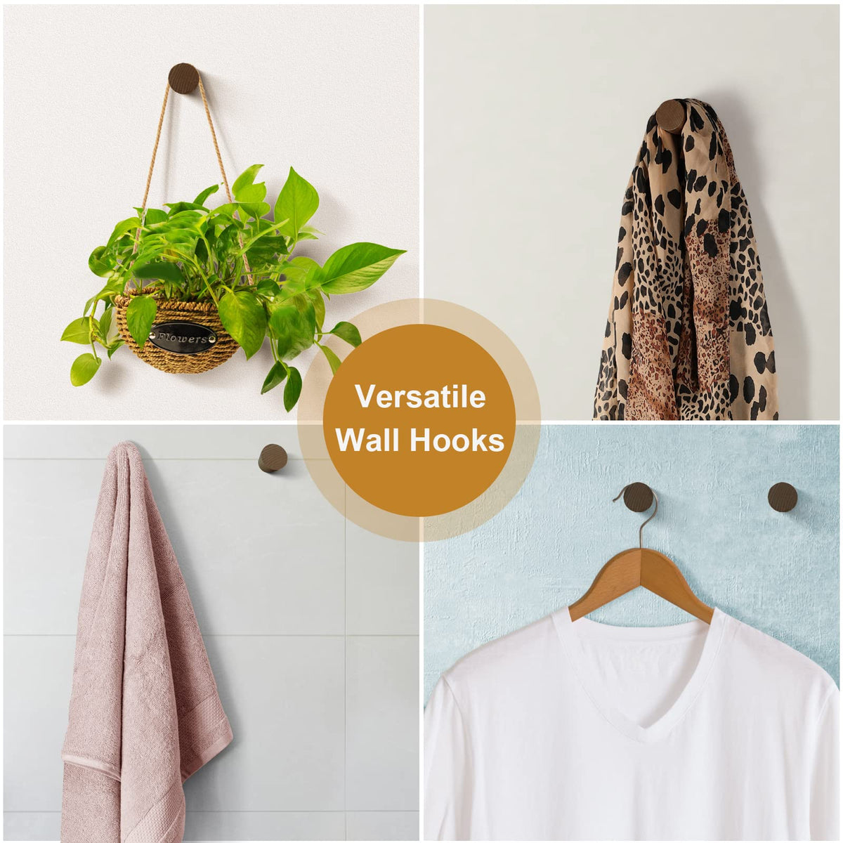 bsdonte heavy-duty wall hooks withstand daily use with anti-sliding design.