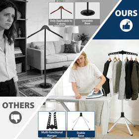 BShome heavy-base design providing stable support for heavier outfits