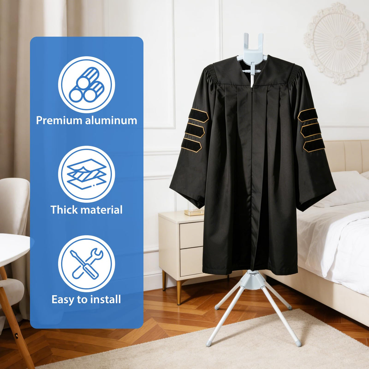 BShome T-Shirt Display Stand adjustable hangers for versatile garment showcase