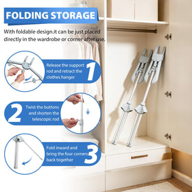BShome T-Shirt Display Stand supports up to 30 lb garments neatly