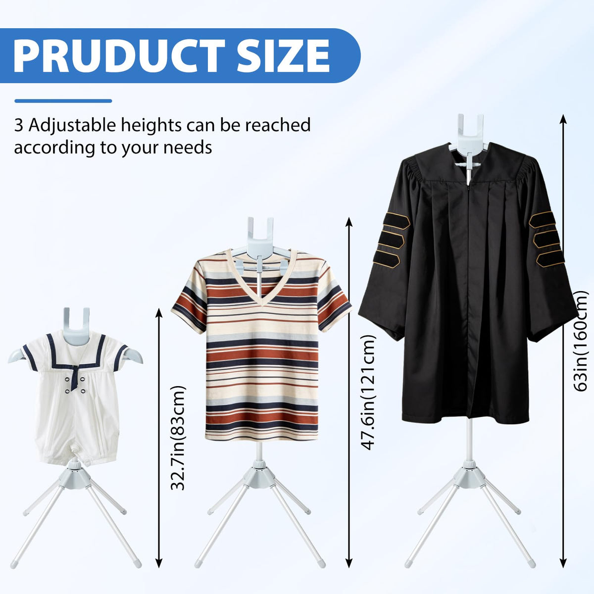BShome T-Shirt Display Stand folded-compact design fits in bags for on-the-go setups