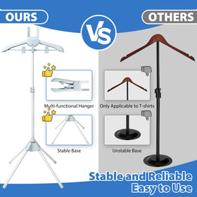 BShome T-Shirt Display Stand four-legs stability prevents tipping during busy hours
