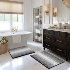 BSICPRO bath rug set 20x32 with plush chenille for quick moisture absorption and cozy steps.