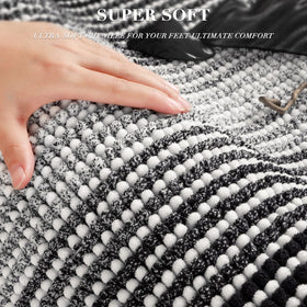 BSICPRO bathroom rug 16x24 soft plush closeup highlights warmth and daily use comfort.