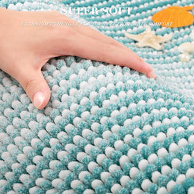 BSICPRO aqua green two-piece mats with non-slip backing for safer steps.