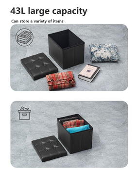 Bsketa ottoman folding-assembly-step enables quick setup.