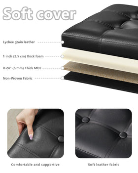 Bsketa ottoman padded-seat offers comfortable resting surface.