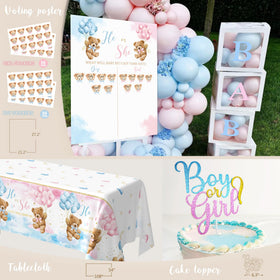BSMIEFUS bear balloon garland 133pcs creates a lush arching focal point.