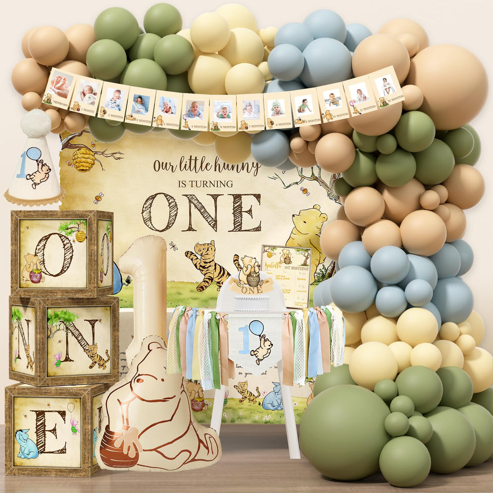 BSMIEFUS classic bear backdrop for cozy woodland birthday ambience and photos
