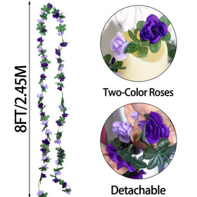 BSMYBO silk rose garland backdrop enhances weddings and events