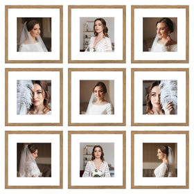 BSRHOME 12x12 frame collage on wall with secure latches for easy swapping