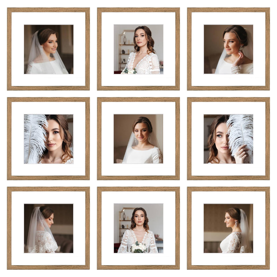 BSRHOME 12x12 frame collage on wall with secure latches for easy swapping