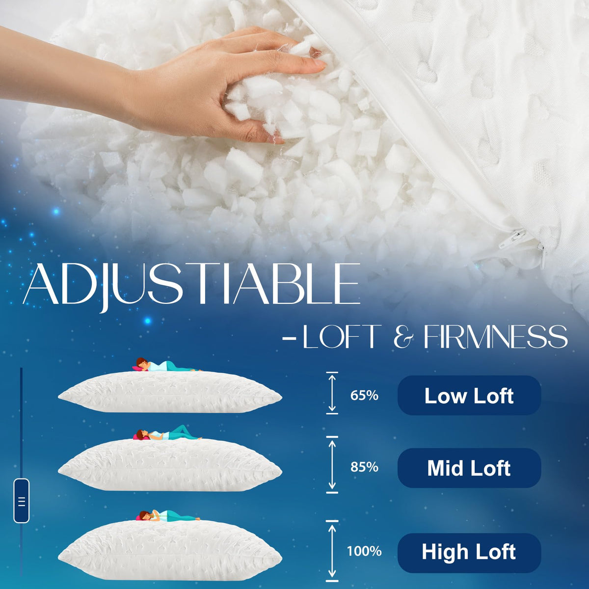btasleeep balanced support memory foam promotes comfortable head and neck support