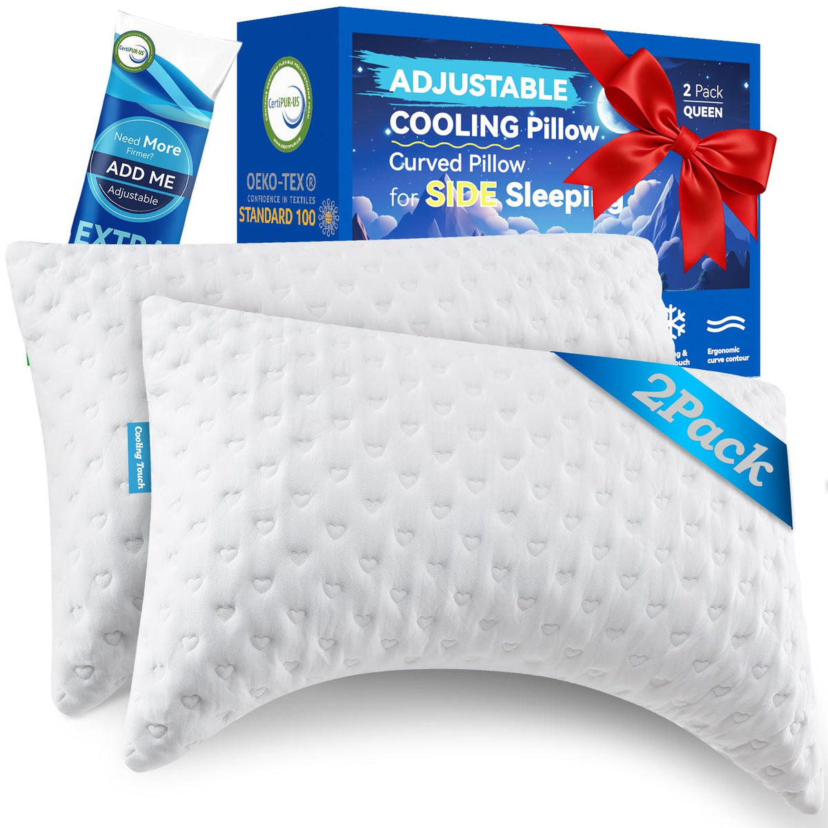 btasleeep side sleeper pillow curve supports neck alignment for side sleepers.