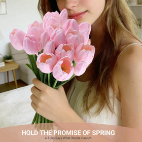 BTHM DSGN pink tulips adjustable stems for custom centerpieces