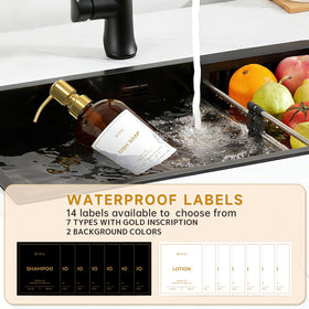 BTIFU waterproof labels keep soaps organized at a glance