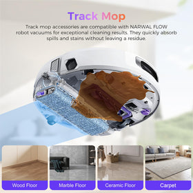 BTRSOLUS Narwal Flow anti tangling side brush protects floors with TPU tips