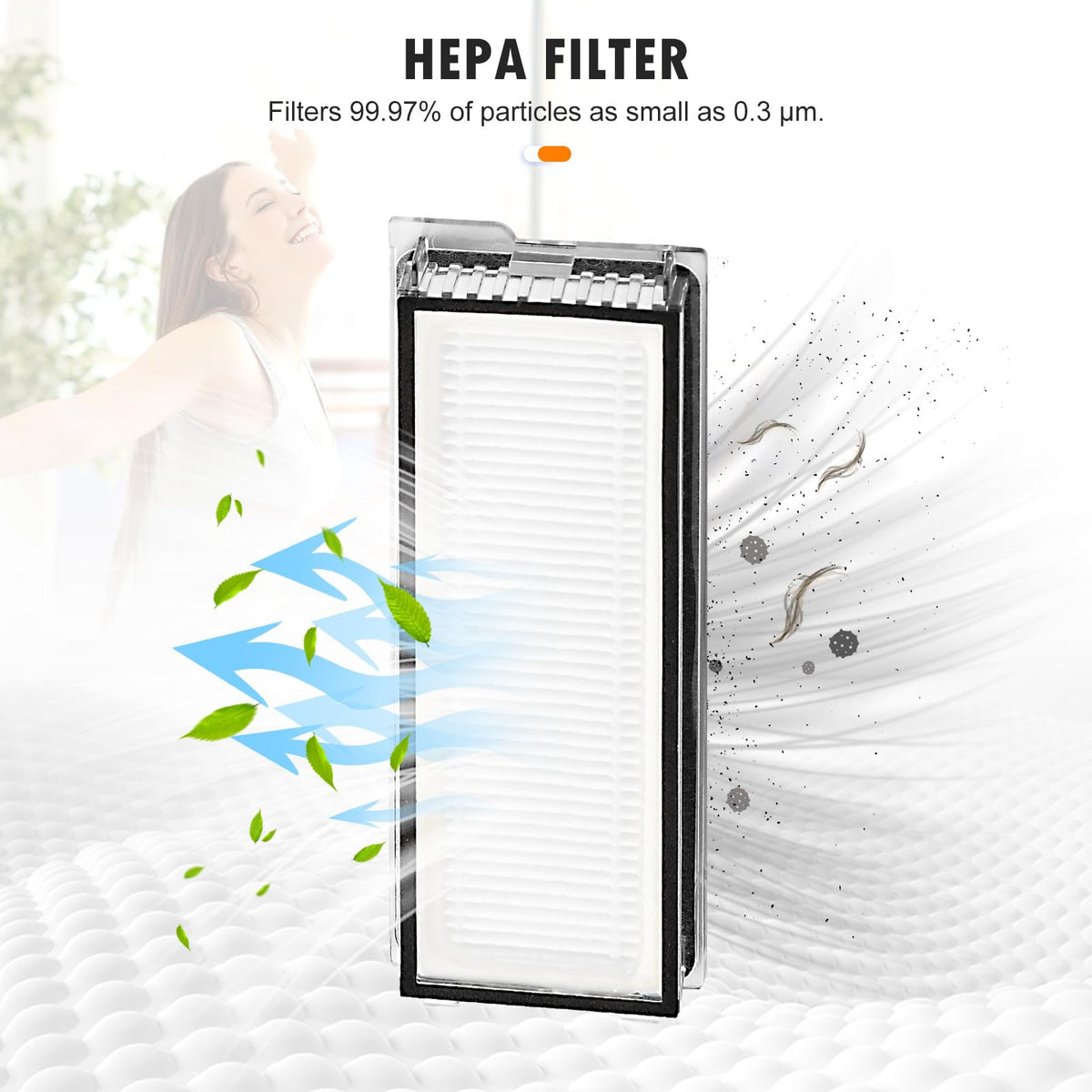 BTRSOLUS cleaning brush helps remove hair and debris