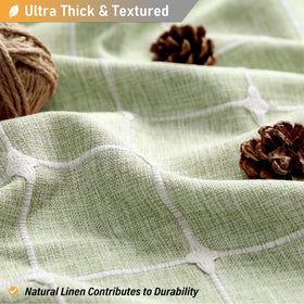 BTTN shower curtain with water-repellent finish beads water and dries.