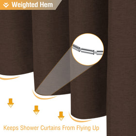 BTTN curtain water-repellent fabric helps droplets bead and roll off.