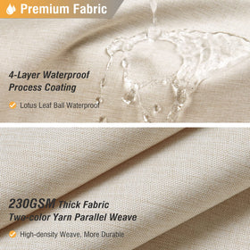 BTTN curtain with water-resistant fabric helps droplets roll off, keeping your shower area dry.