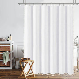 BTTN easy-care curtain; machine wash cold and hang to dry.