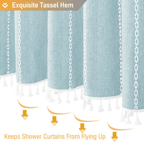 BTTN fog-blue color brings calm styling to contemporary bathrooms.