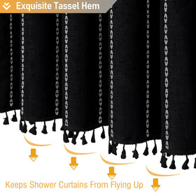 BTTN heavy-weight fabric helps maintain privacy during showers.